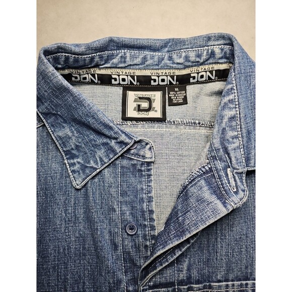 VINTAGE DON Matching Blue Jean Outfit XL Shirt Size 40x32 Pants Embroidered - Picture 8 of 16